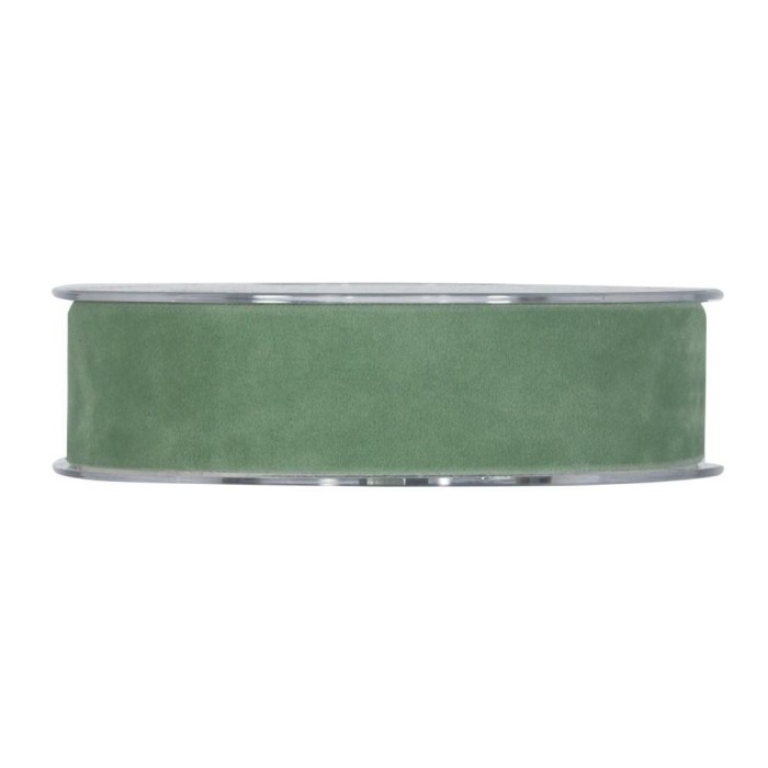 NASTRO MM25X7MT DOUBLE VELVET VERDE COBALTO
